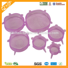 2014 Altamente Congratulou-se Food Grade Cozinha Universal Silicone Stretch Food Tampas